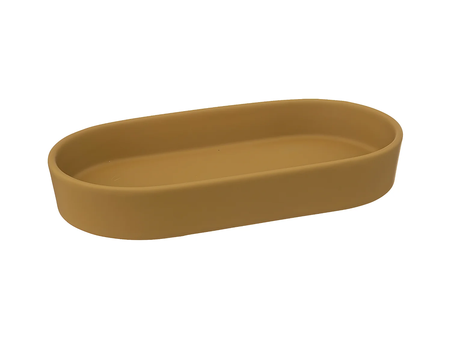 Plateau de Salle de Bain "Cocon" 19cm Marron Tabac