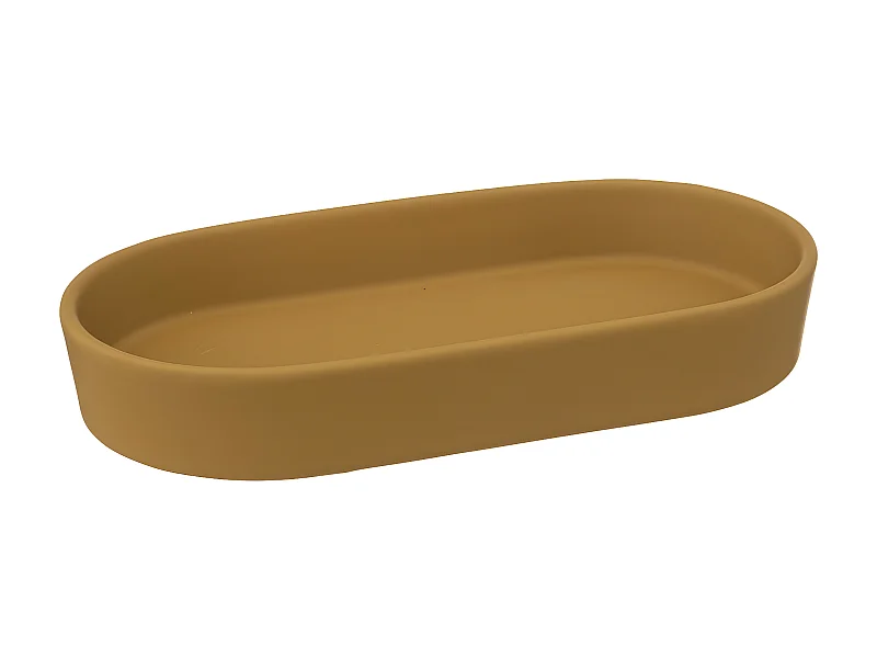 Plateau de Salle de Bain "Cocon" 19cm Marron Tabac