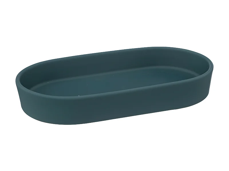 Plateau de Salle de Bain "Cocon" 19cm Bleu Pétrole
