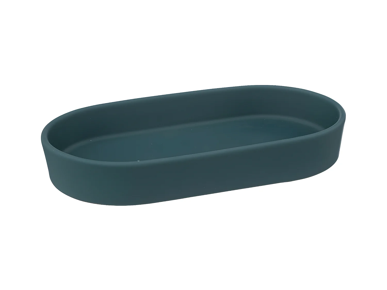 Plateau de Salle de Bain "Cocon" 19cm Bleu Pétrole
