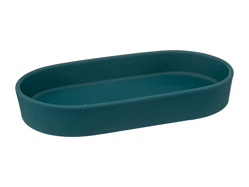 Plateau de Salle de Bain "Cocon" 19cm Bleu Pétrole