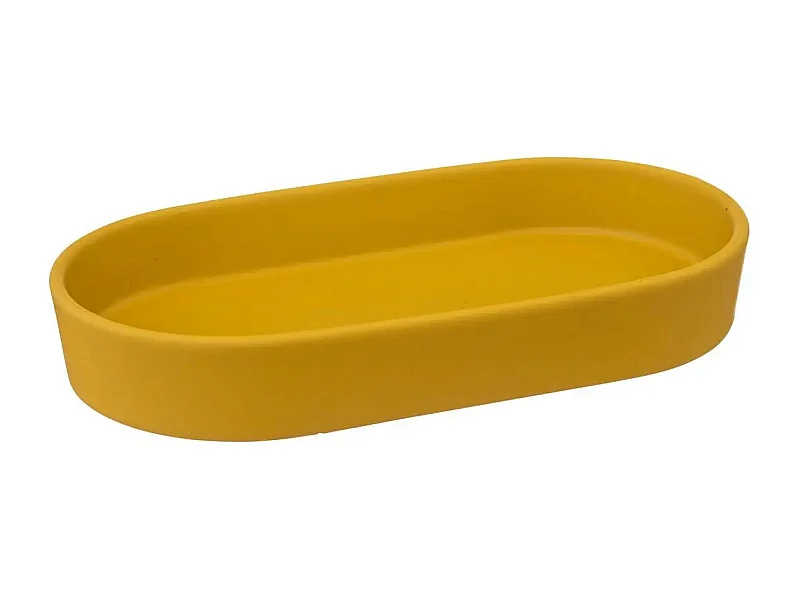 Plateau de Salle de Bain "Cocon" 19cm Jaune Moutarde