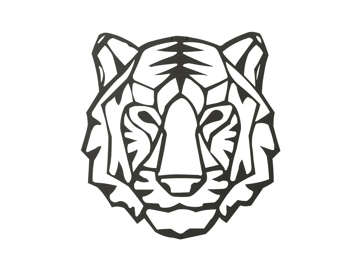 Décoration Murale en Métal "Tigre" 48cm Noir