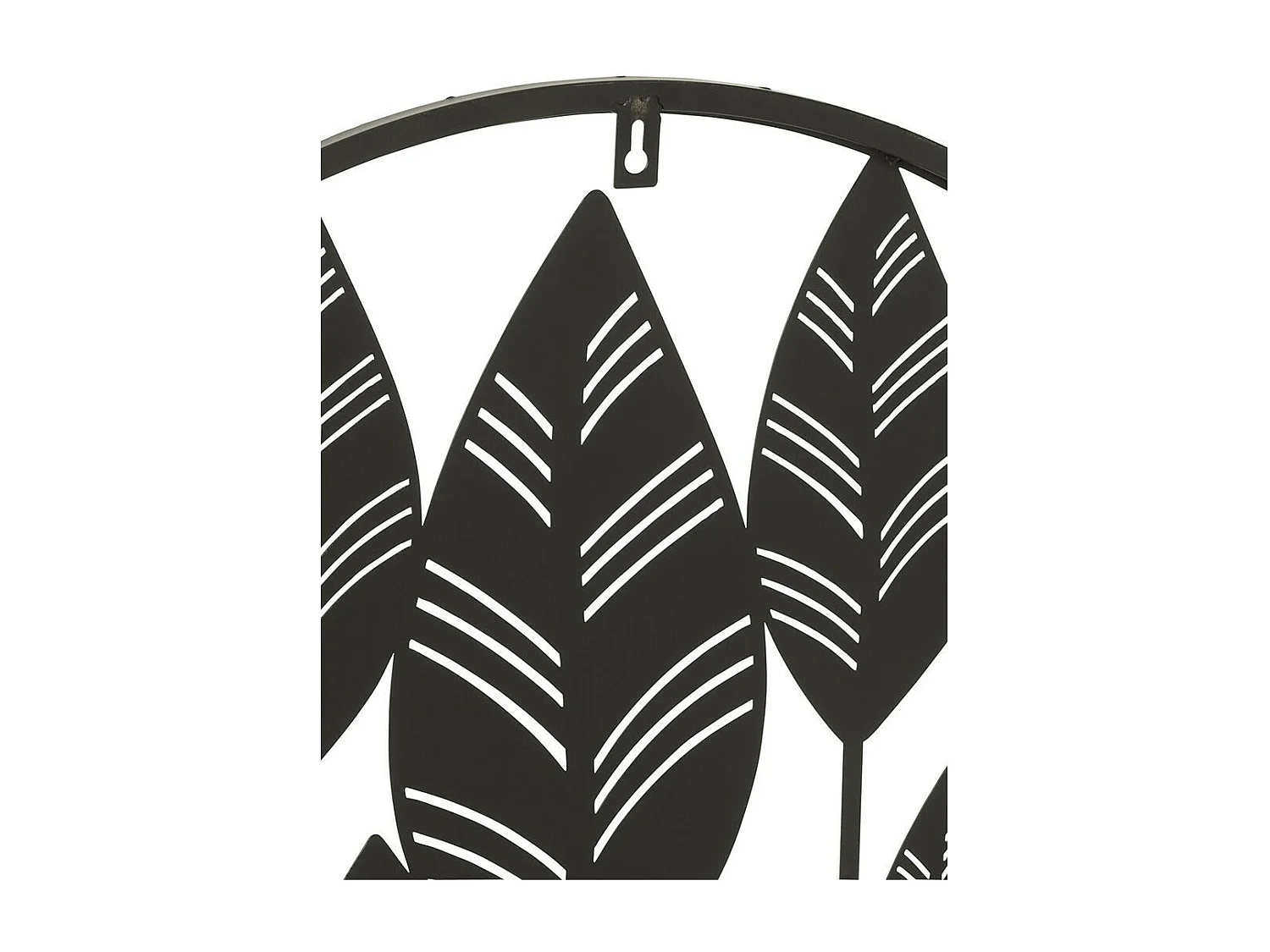 Décoration Murale en Métal "Feuilles" 60cm Noir