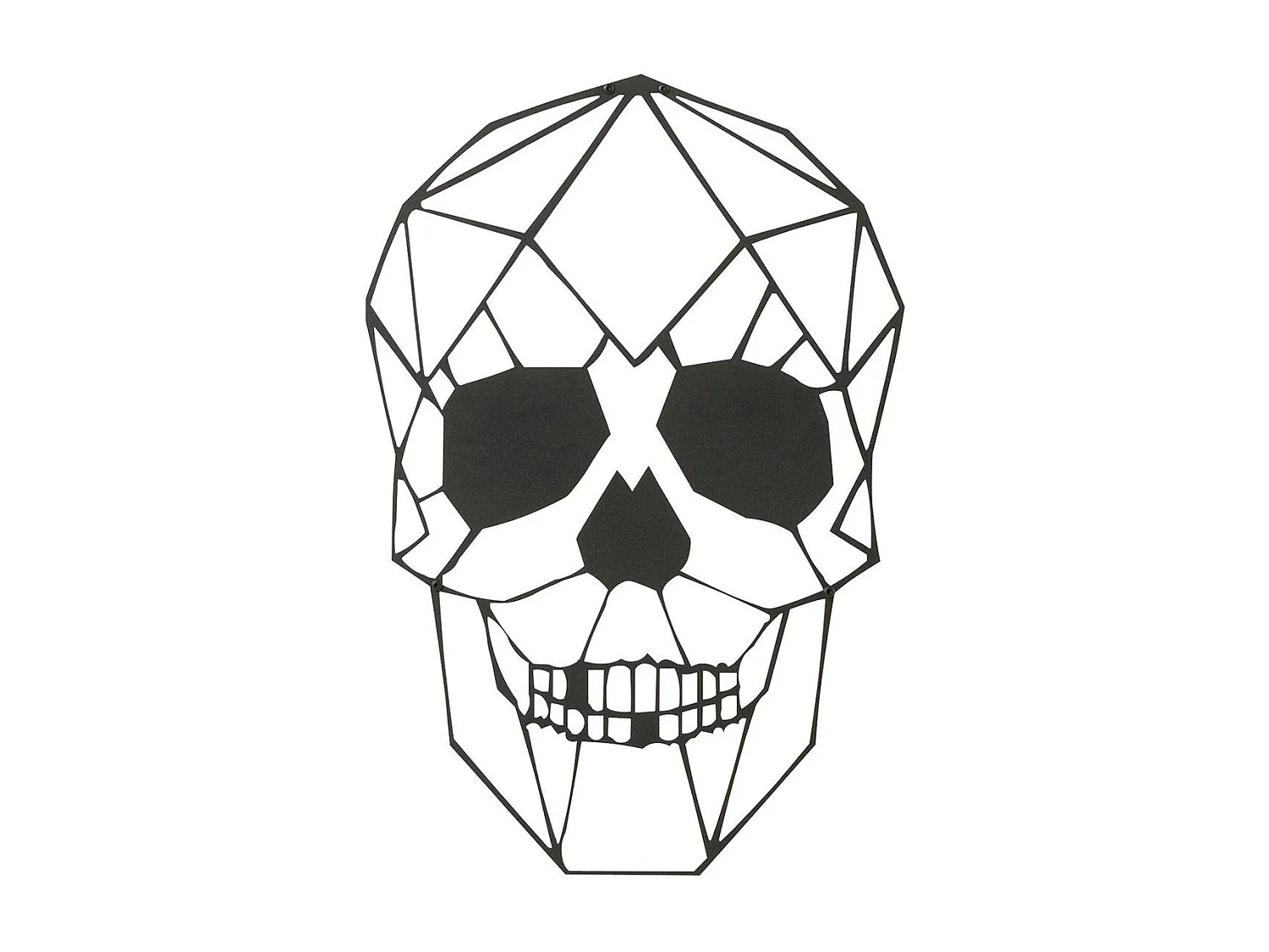 Décoration Murale en Métal "Tête de Mort" 50cm Noir