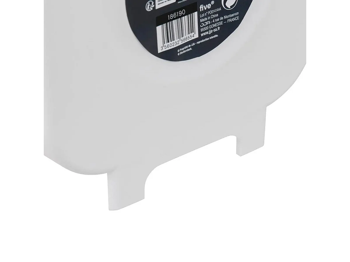 Poubelle de Cuisine "Rétractable" 8L Blanc & Gris