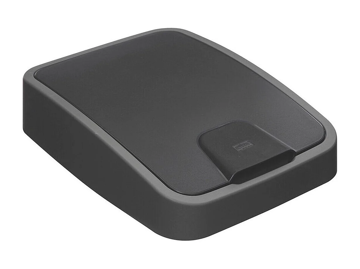 Poubelle de Cuisine "2 Ouvertures" 25L Gris & Noir