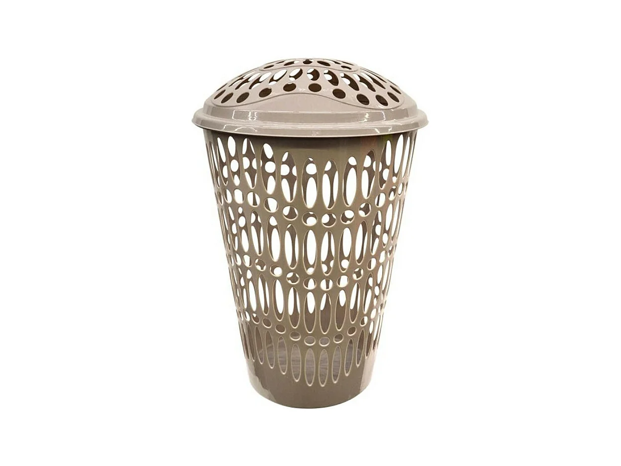 Panier à Linge Rond "Ajouré" 66cm Taupe