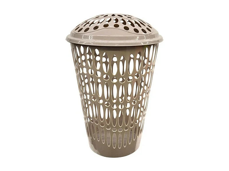 Panier à Linge Rond "Ajouré" 66cm Taupe