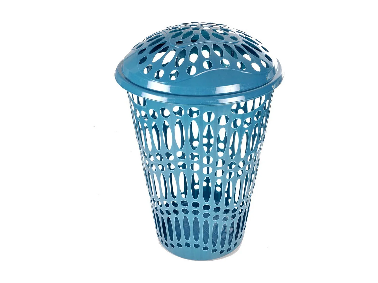 Panier à Linge Rond "Ajouré" 66cm Bleu