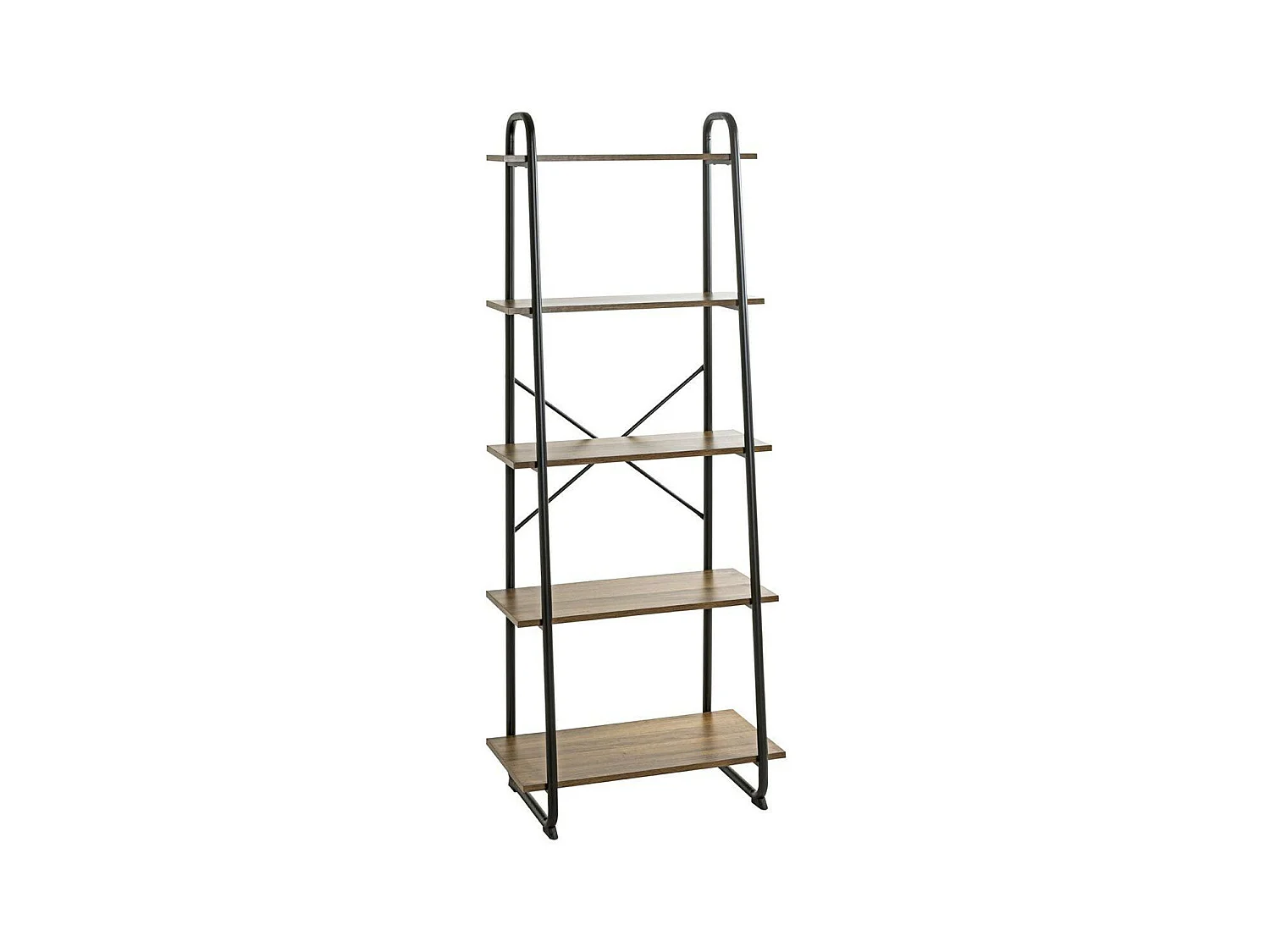 Étagère 5 Niveaux "Slovako" 164cm Noir & Chêne