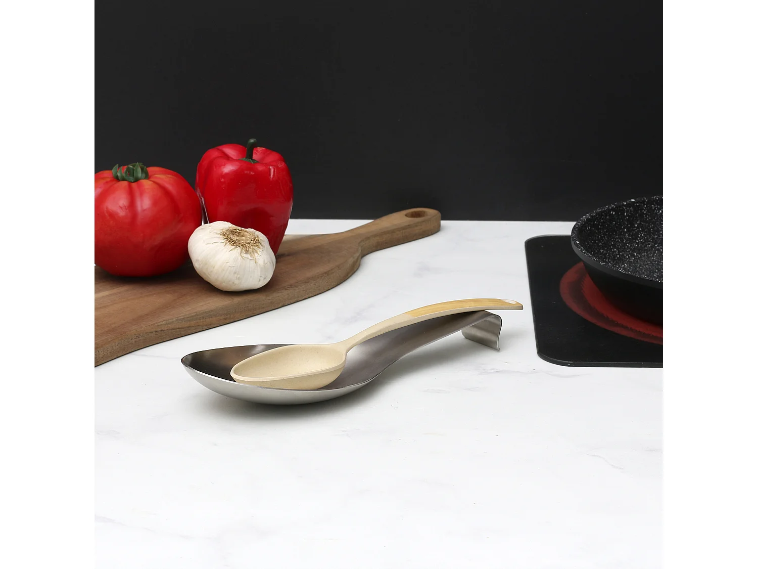 Repose Cuillere Inox Argent