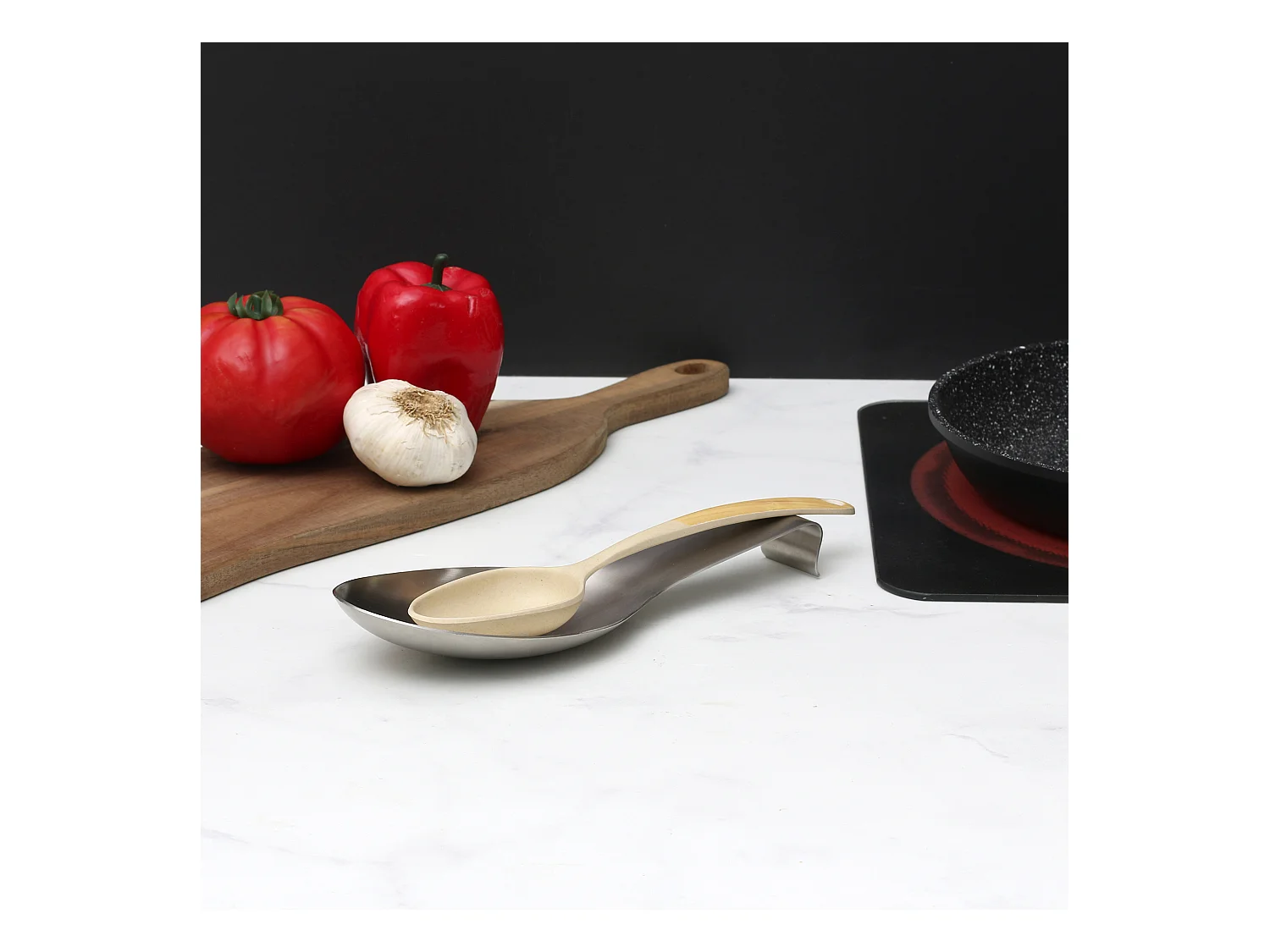 Repose Cuillere Inox Argent