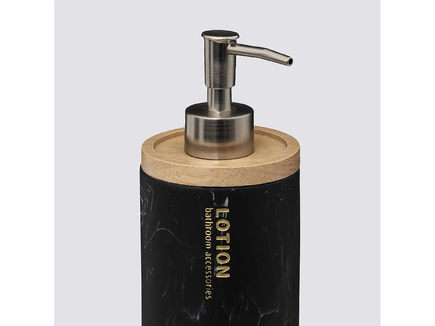 Distributeur de Savon en Bambou "Léa" 17cm Noir