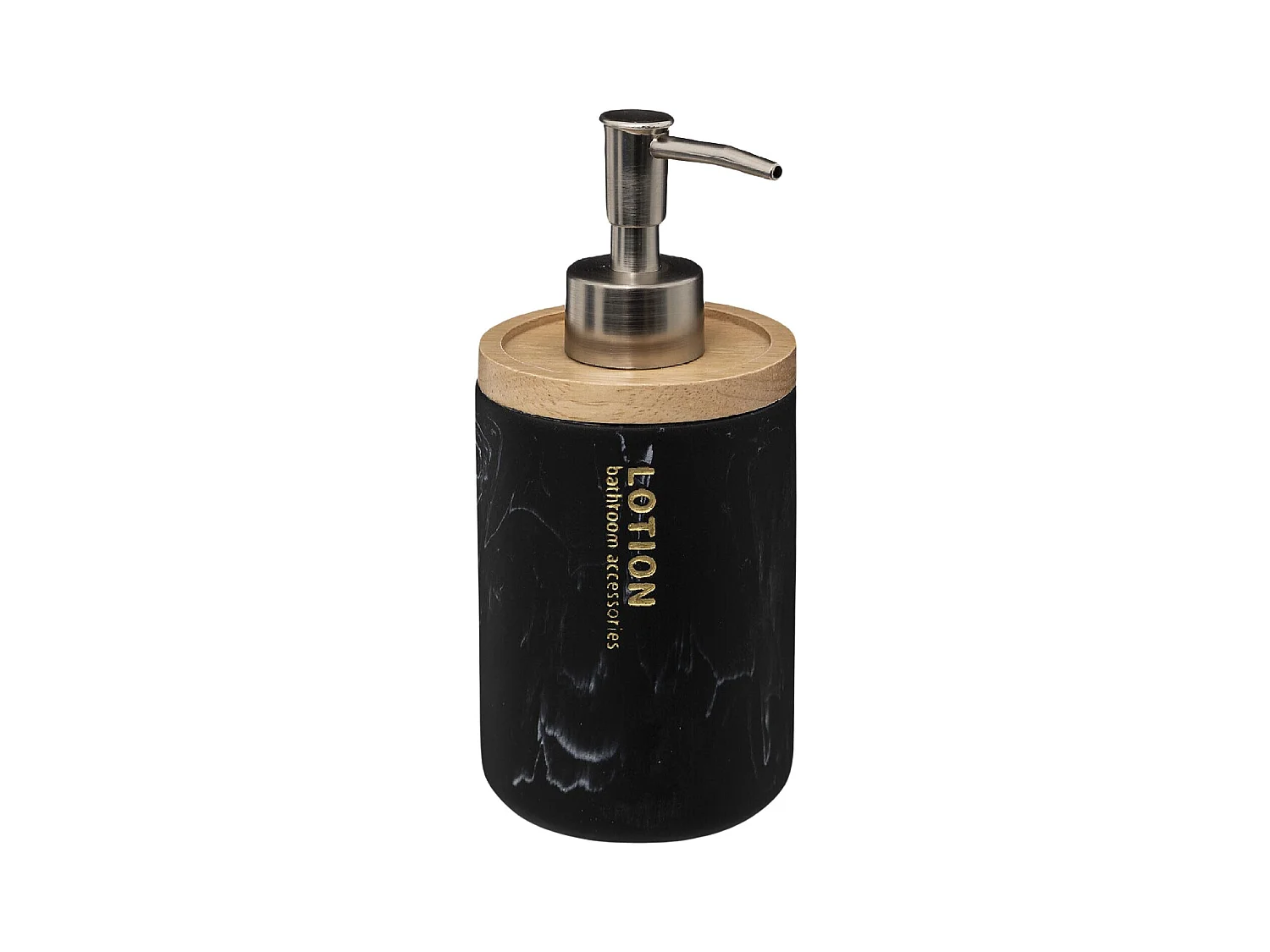 Distributeur de Savon en Bambou "Léa" 17cm Noir