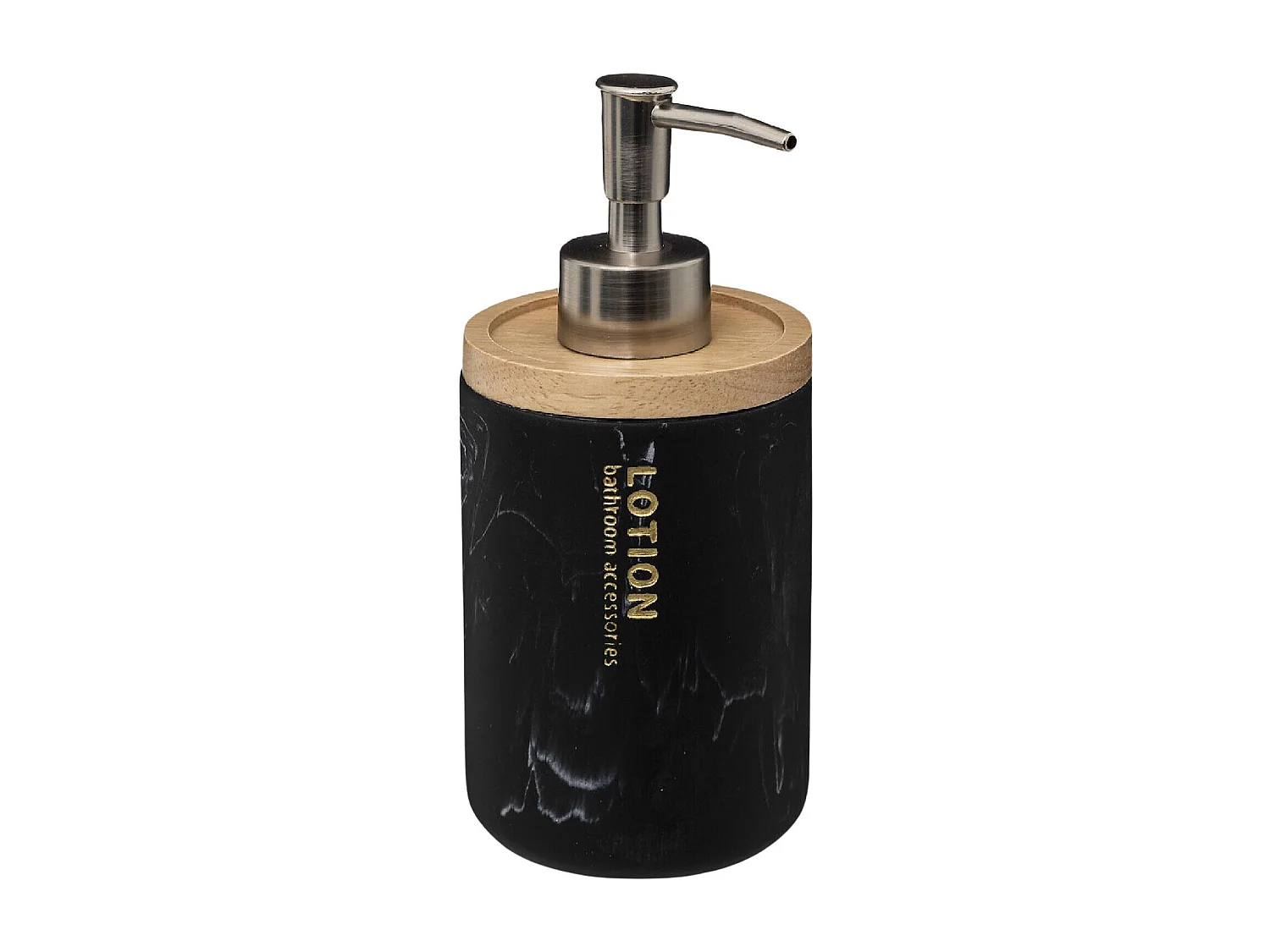 Distributeur de Savon en Bambou "Léa" 17cm Noir