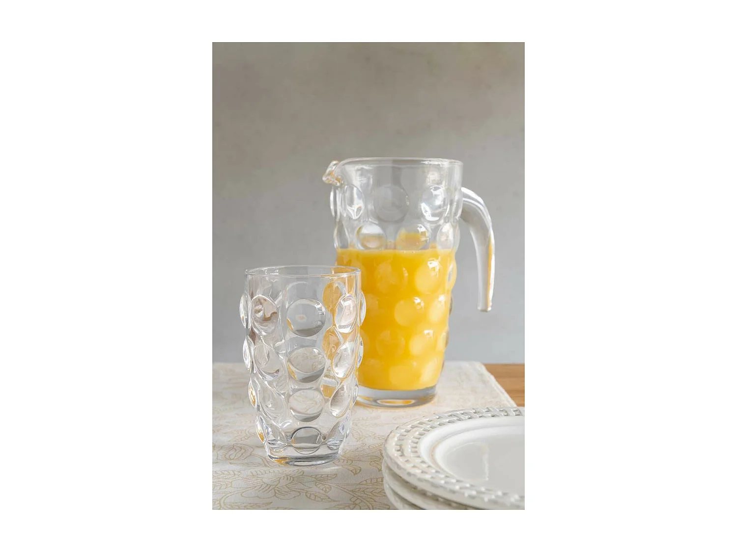 Carafe Design en Verre "Loupe" 1L Transparent