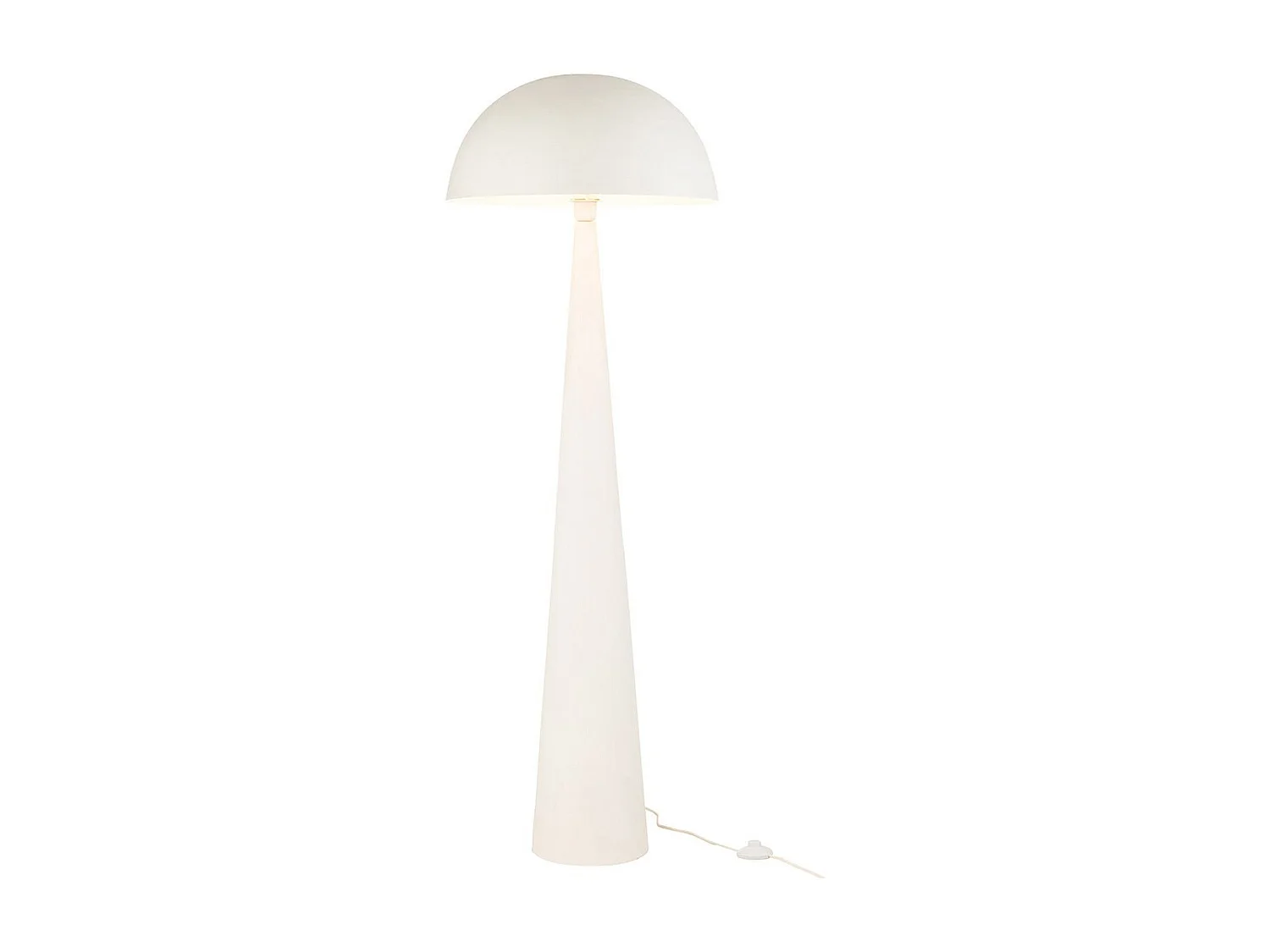 Lampadaire en Métal "Champignon" 148cm Blanc