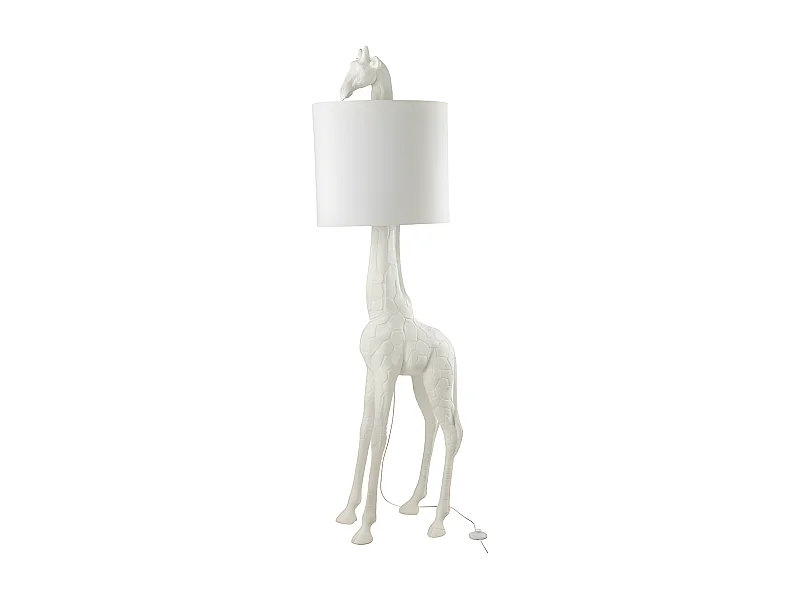 Lampadaire Design Girafe "Kurtis" 179cm Blanc