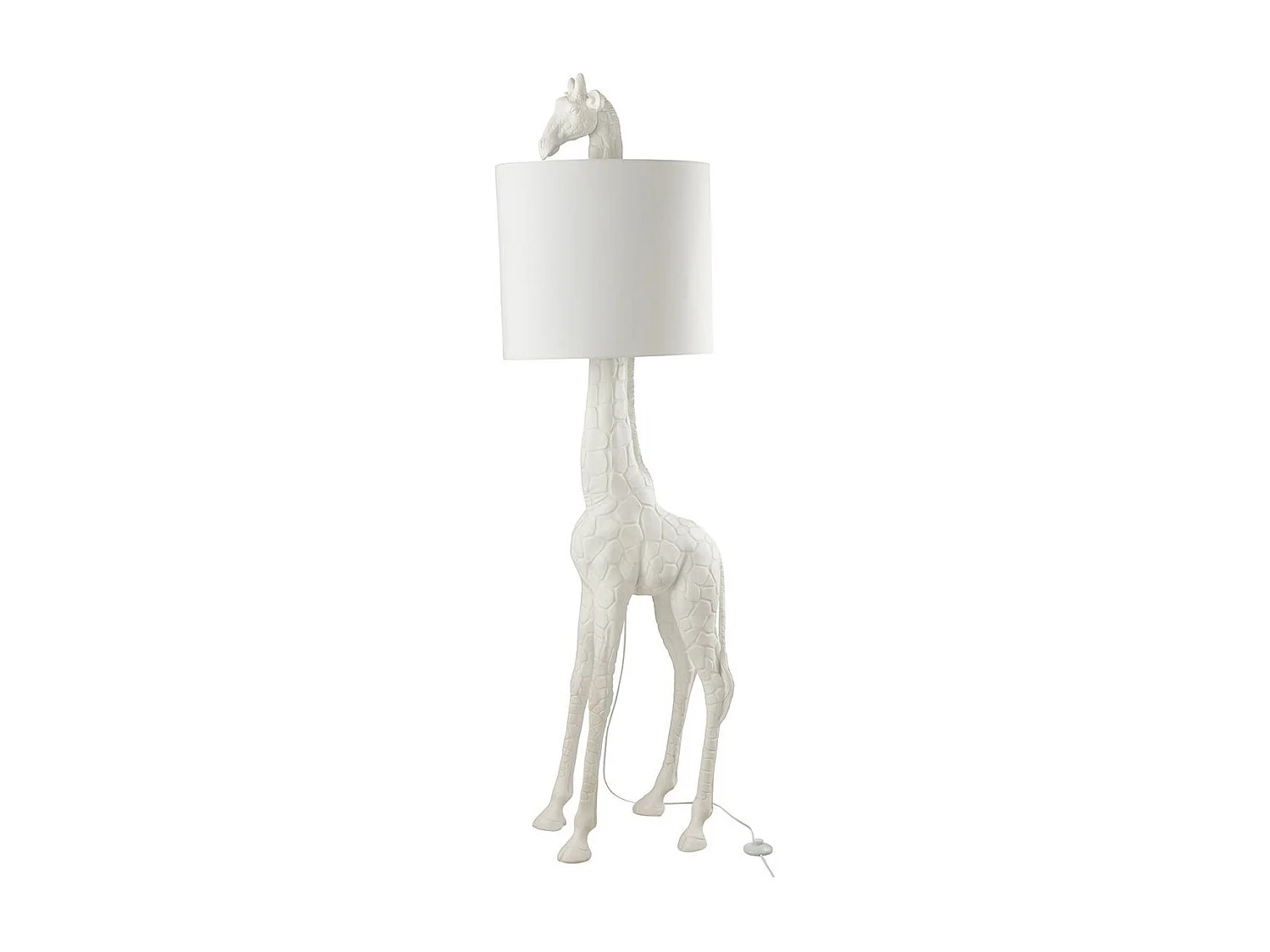 Lampadaire Design Girafe "Kurtis" 179cm Blanc