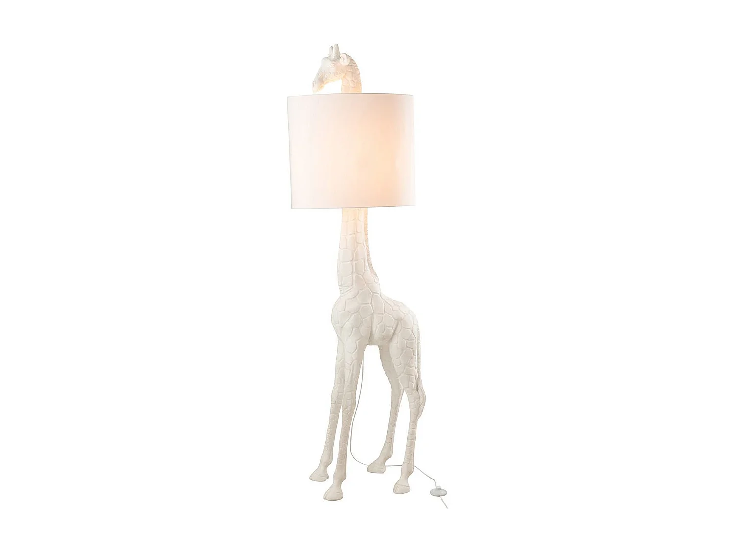 Lampadaire Design Girafe "Kurtis" 179cm Blanc
