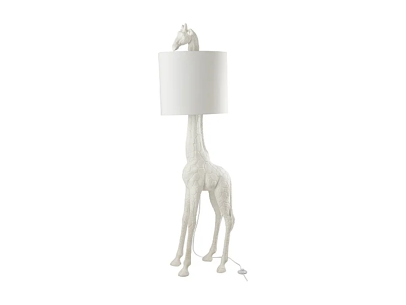 Lampadaire Design Girafe "Kurtis" 179cm Blanc