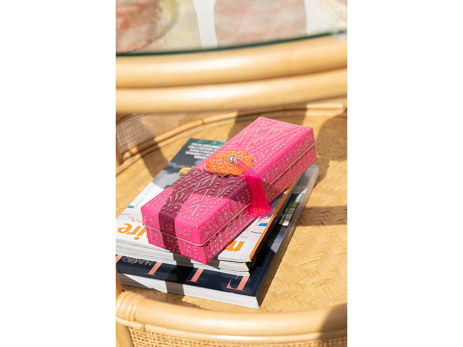 Lot de 2 Boîtes en Métal "Gigognes" 28cm Rose