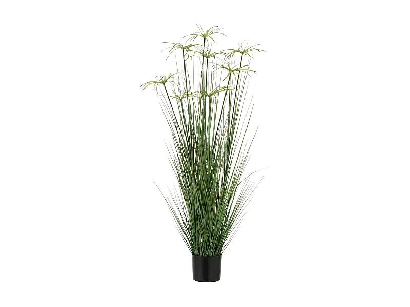 Plante Artificielle "Cyperus Alternifolius 8 Têtes" 132cm Vert