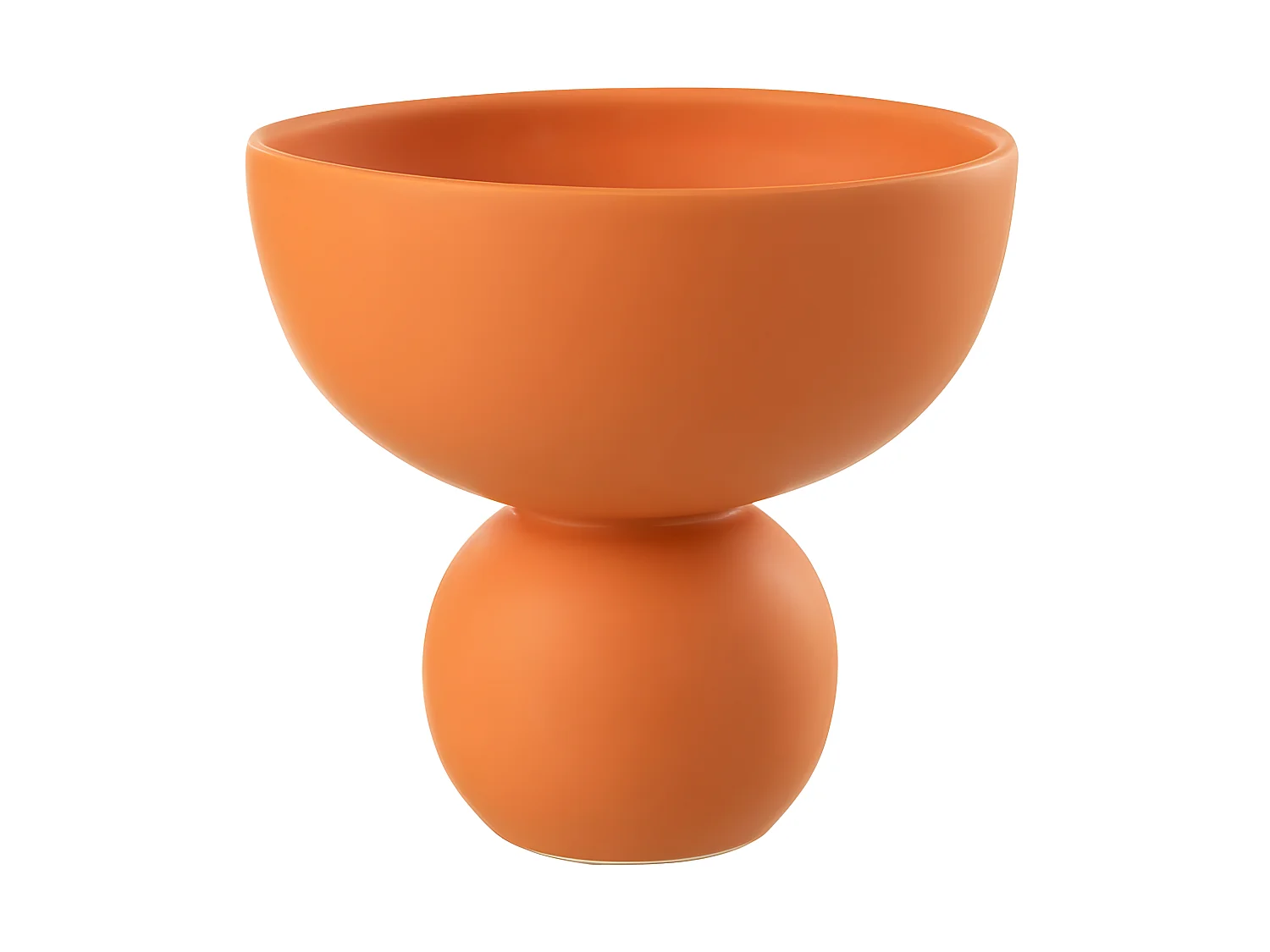 Vase Plateau en Porcelaine "Liv" 20cm Terracotta