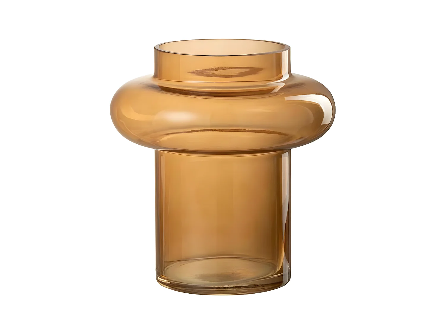 Vase Boule Design en Verre "Rita" 19cm Orange