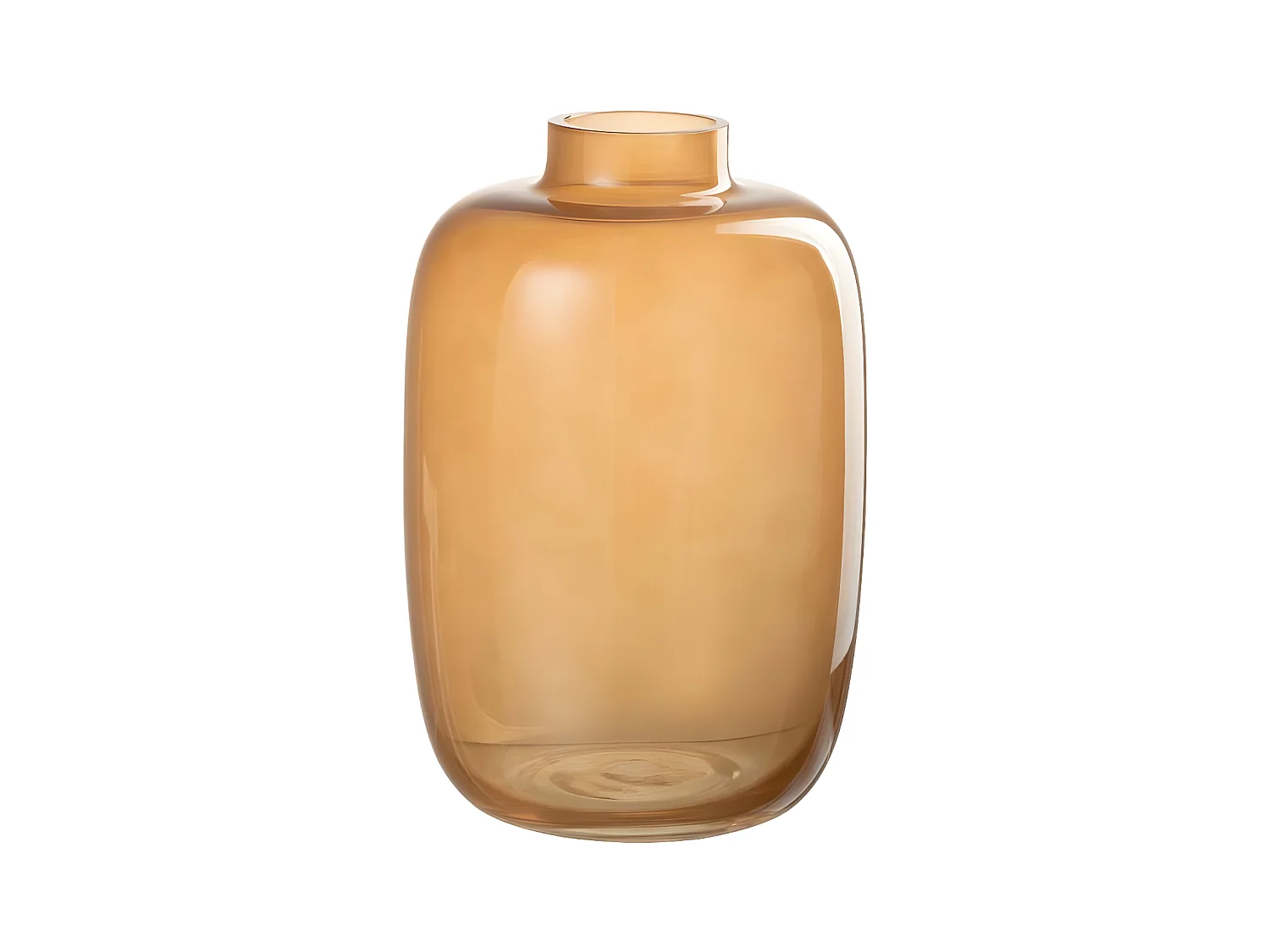 Vase Rond Design en Verre "Rita" 22cm Orange