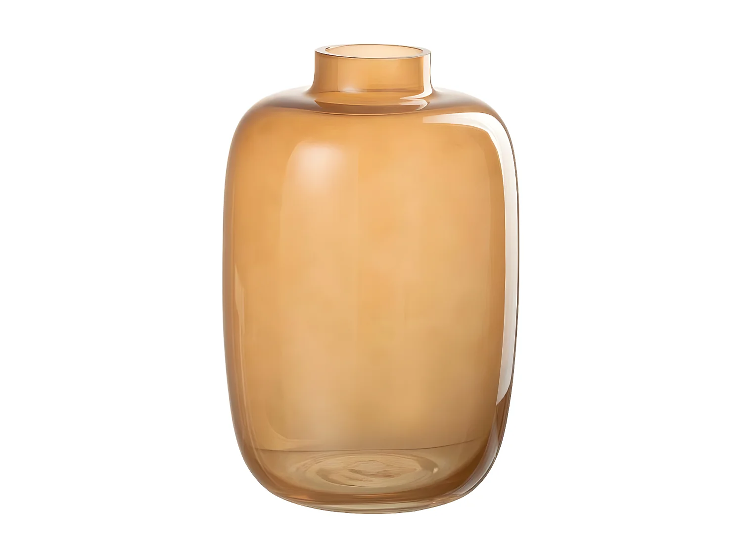 Vase Rond Design en Verre "Rita" 22cm Orange