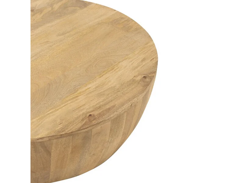 Table Basse en Bois "Camille" 88cm Naturel