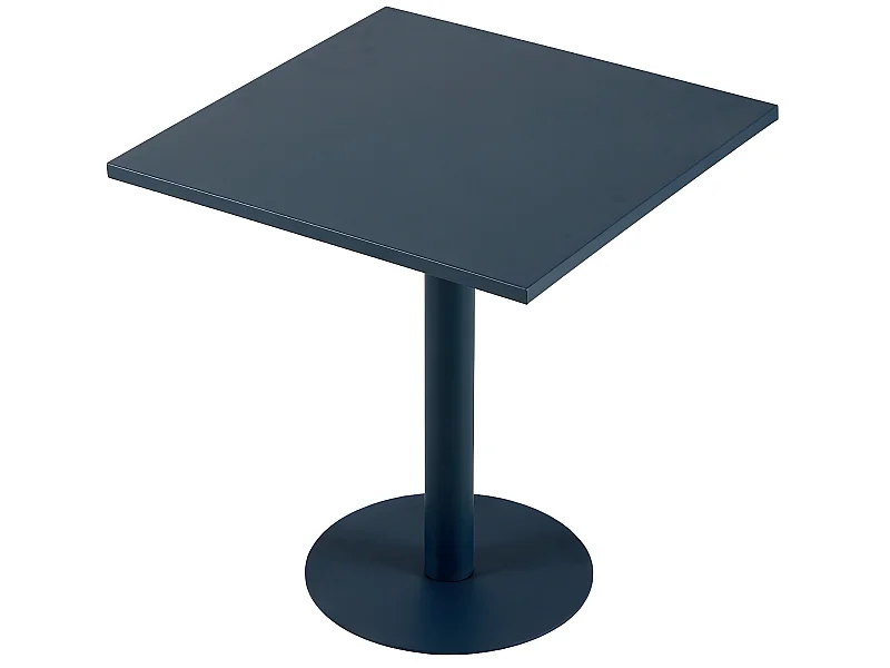 Table carrée en métal coloris gris anthracite - L. 70  x P. 70  x H. 73 cm