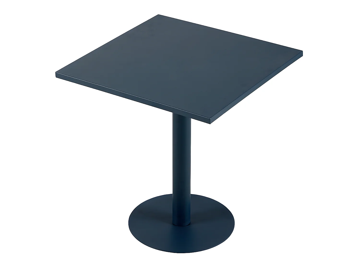 Table carrée en métal coloris gris anthracite - L. 70  x P. 70  x H. 73 cm