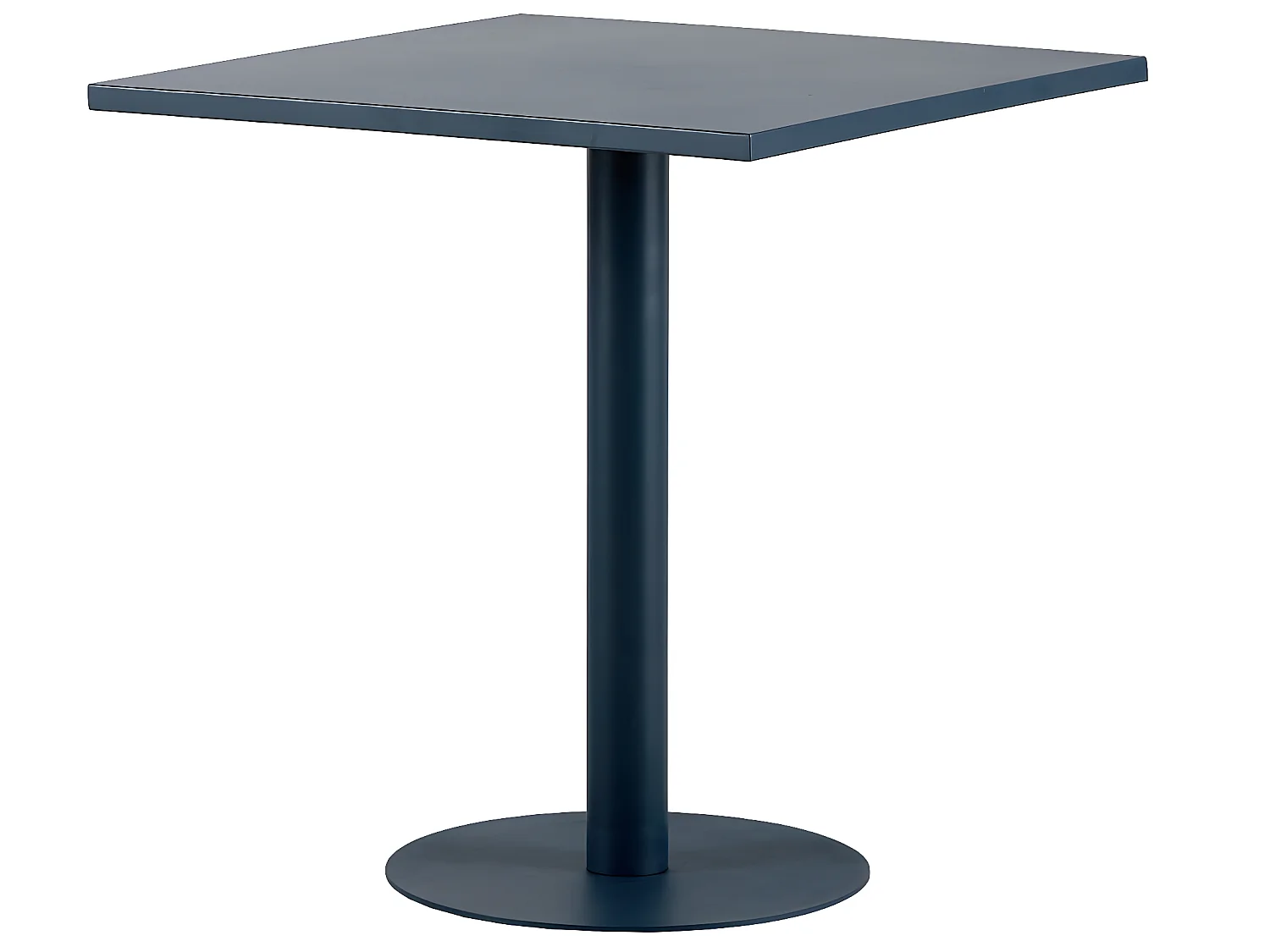 Table carrée en métal coloris gris anthracite - L. 70  x P. 70  x H. 73 cm