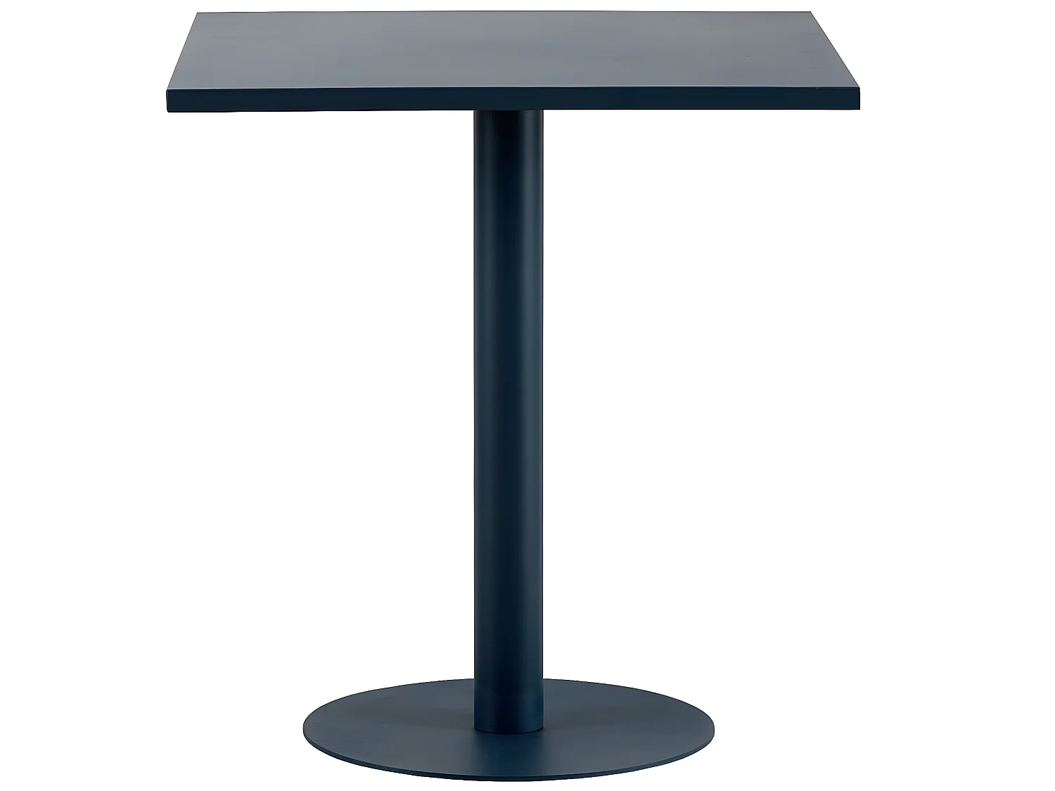 Table carrée en métal coloris gris anthracite - L. 70  x P. 70  x H. 73 cm