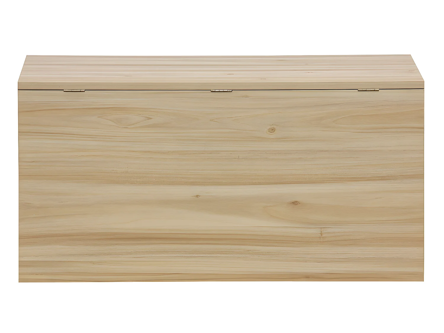 Coffre de rangement, meuble de rangement en décor pin , rotin - L. 80  x P. 40 x H. 40 cm