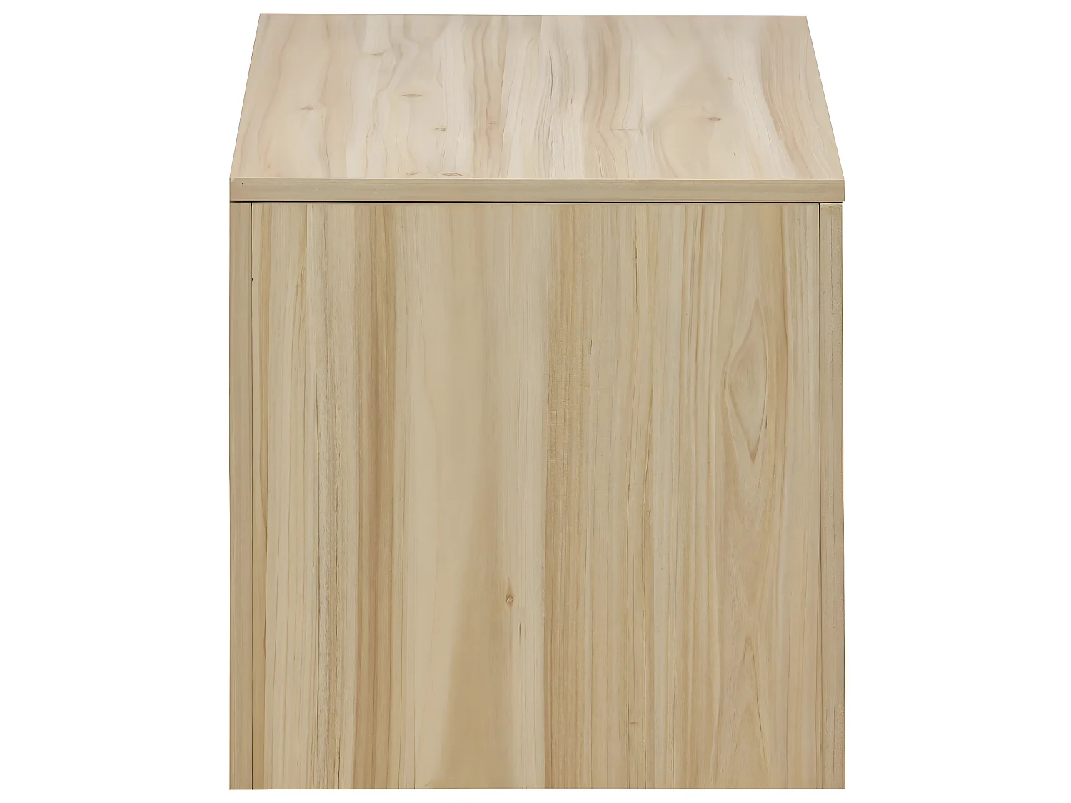 Coffre de rangement, meuble de rangement en décor pin , rotin - L. 80  x P. 40 x H. 40 cm