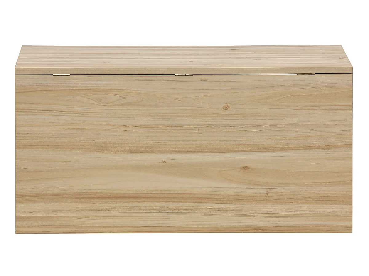 Coffre de rangement, meuble de rangement en décor pin , rotin - Longueur 80  x profondeur 40 x hauteur 40 cm