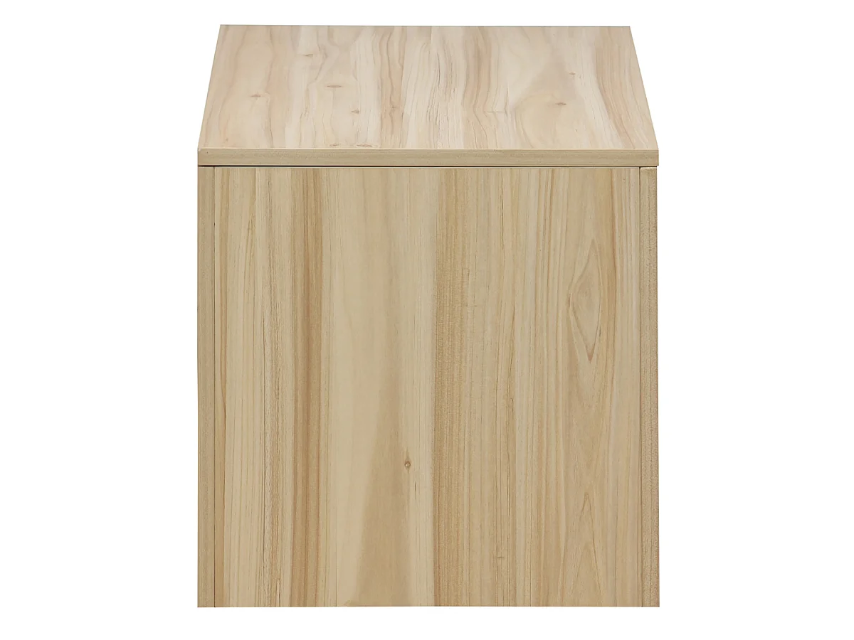 Coffre de rangement, meuble de rangement en décor pin , rotin - Longueur 80  x profondeur 40 x hauteur 40 cm