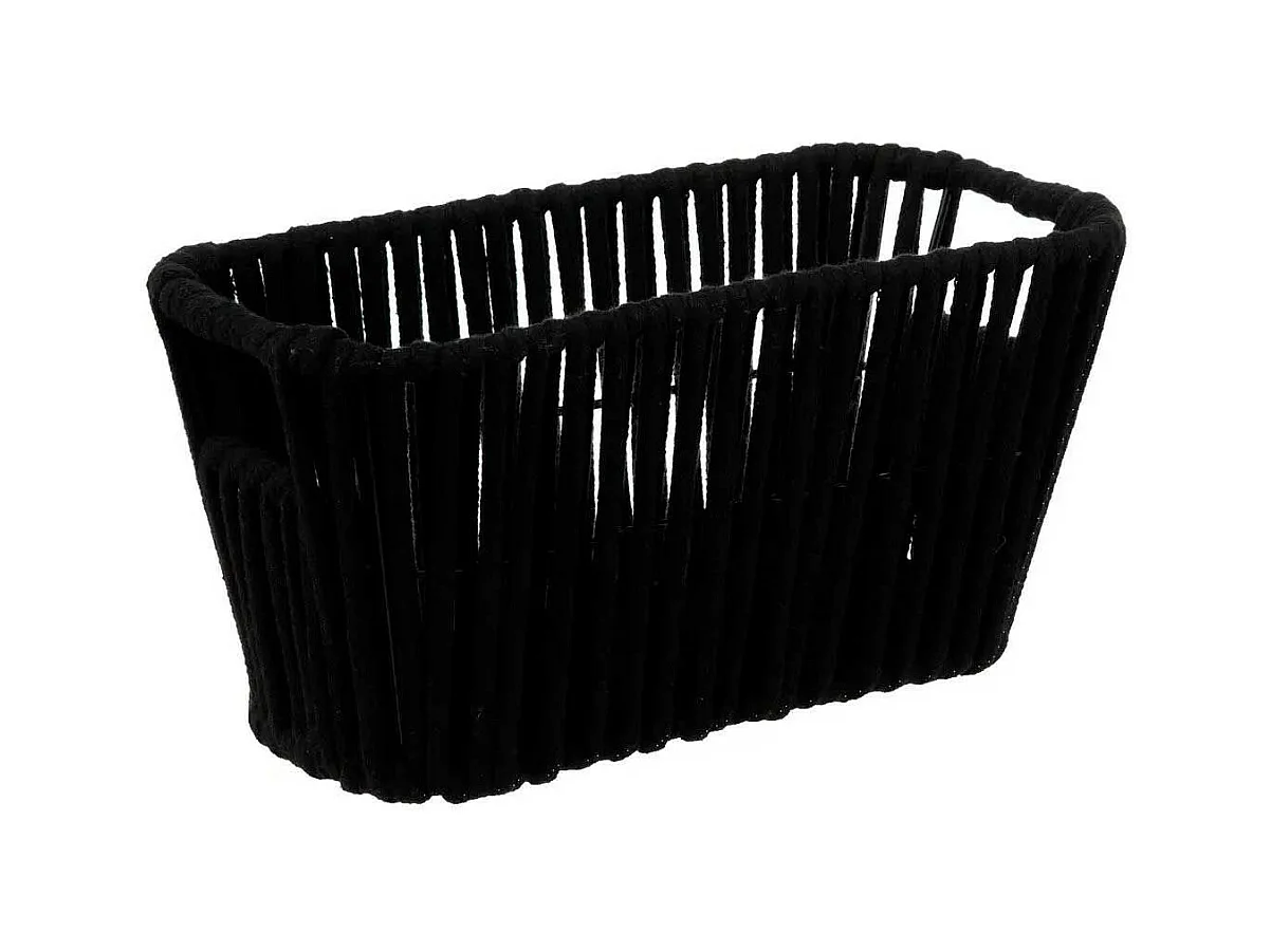 Panier de Rangement Déco "Manille" 15x31cm Noir
