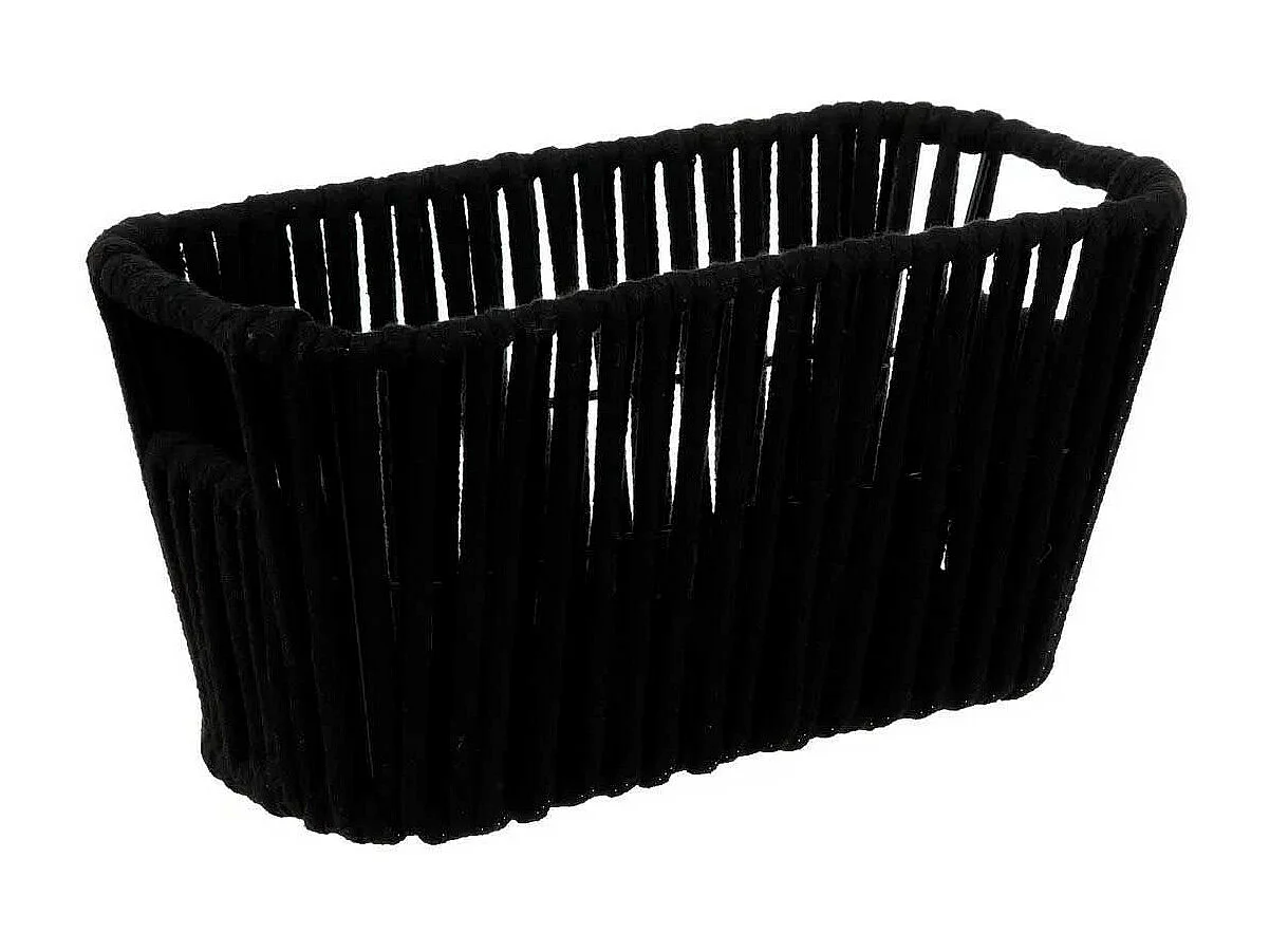 Panier de Rangement Déco "Manille" 15x31cm Noir