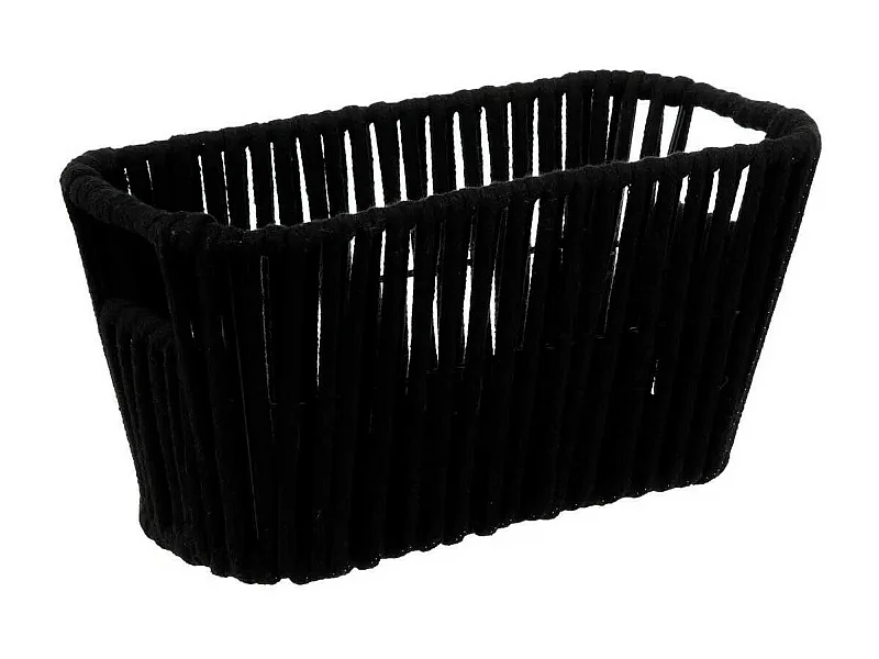 Panier de Rangement Déco "Manille" 15x31cm Noir