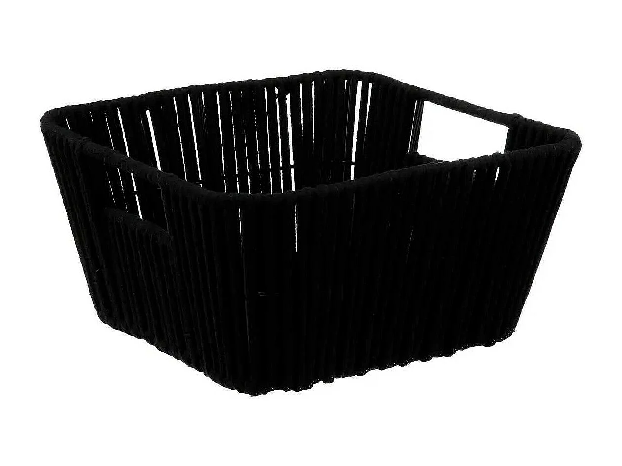 Panier de Rangement Déco "Manille" 31x31cm Noir