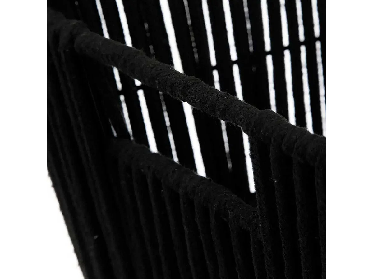 Panier de Rangement Déco "Manille" 31x31cm Noir