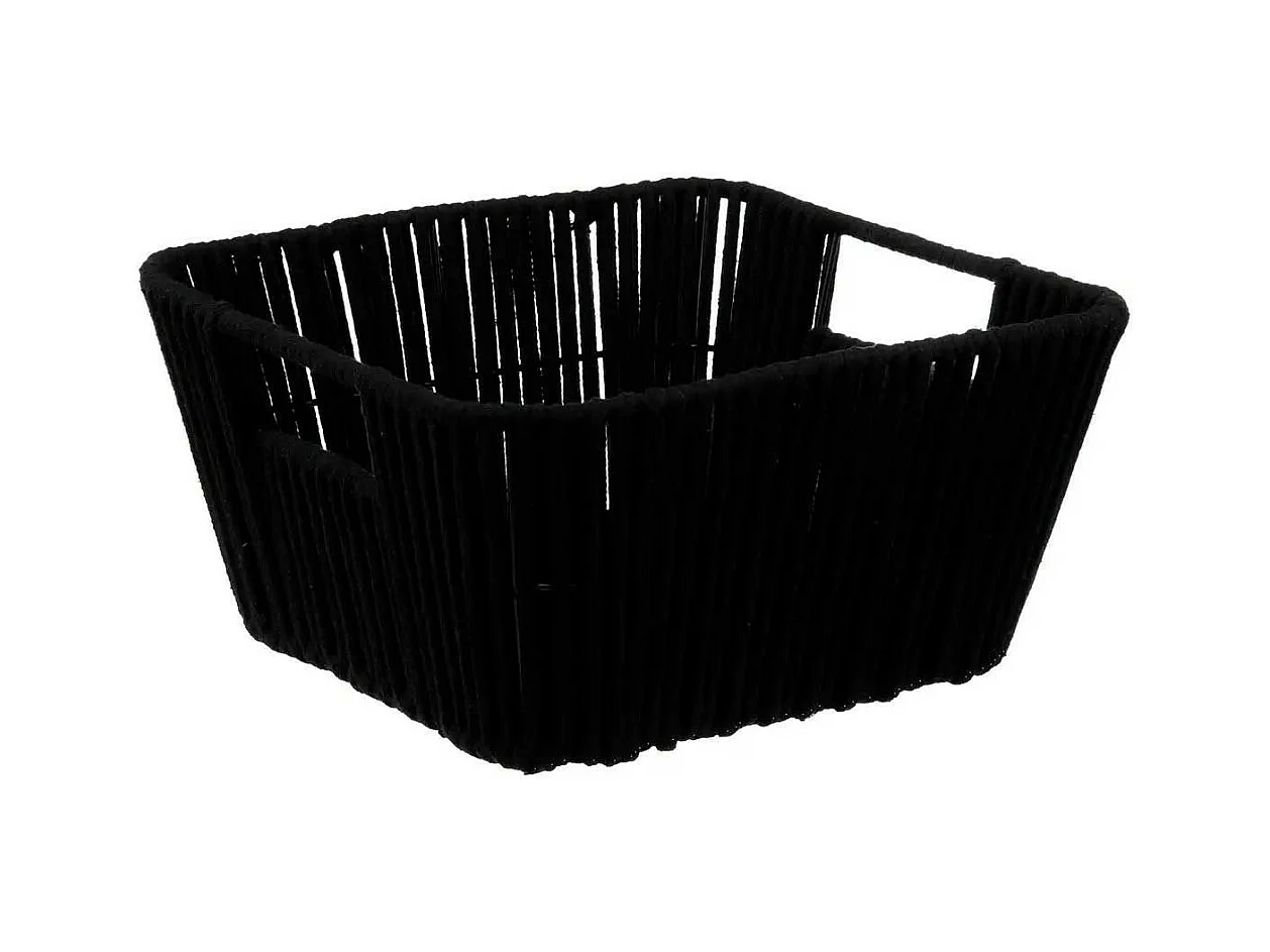 Panier de Rangement Déco "Manille" 31x31cm Noir