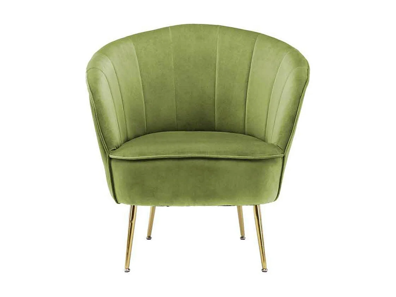 Fauteuil Design en Velours "Poola" 78cm Pistache