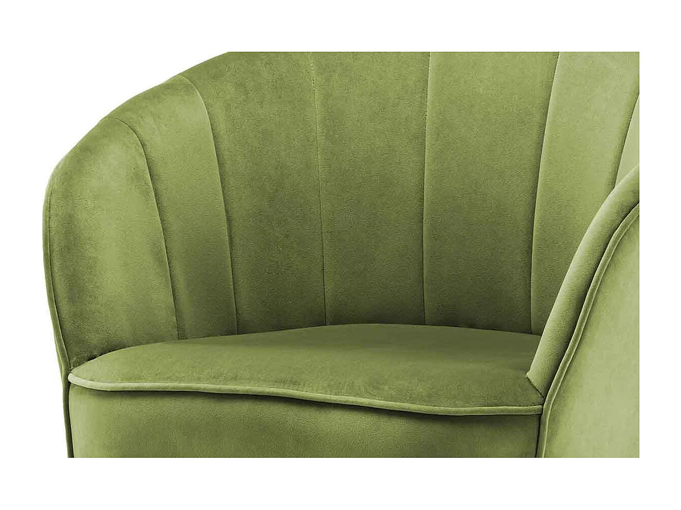 Fauteuil Design en Velours "Poola" 78cm Pistache