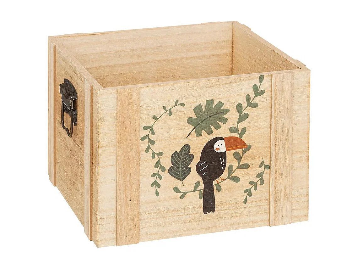 Lot de 3 Cagettes Enfant "Jungle" 34cm Beige